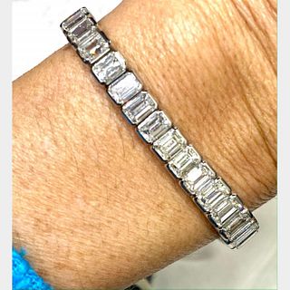 Platinum 23.90 Ct. Diamond Tennis Bracelet