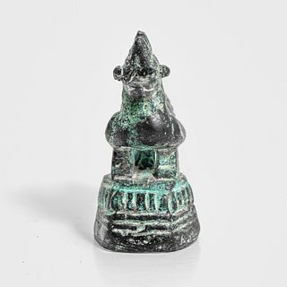 Archaic Chinese Solid Bronze Miniature Duck Figure