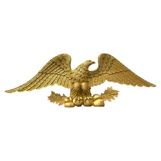 Antique American Federal Gold Leaf Nesting Eagle