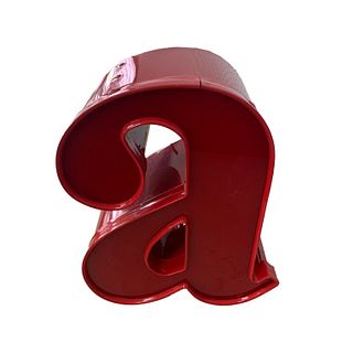 Robert Indiana Style Letter "a" Red Electric Sign