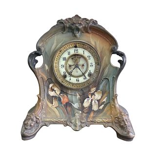 Royal Bonn Case "La Plata" Ansonia Mantel Clock