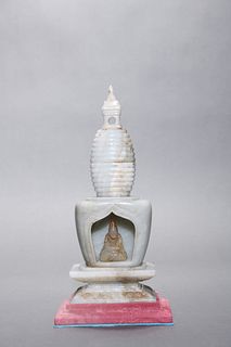 Qianlong Period of Qing Dynasty: A Carved Jade Pagoda
