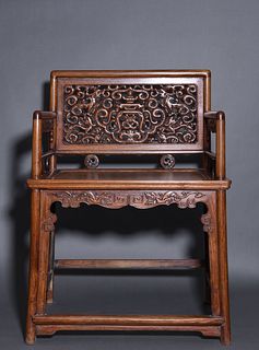 Ming Dynasty: A pair of huangHuaLi ArmRest chairs