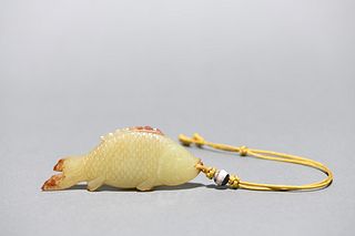 Ming: A Carved Jade Fish Ornament