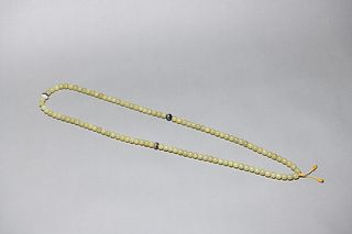 Qing Qianlong: Yellow Jade Prayer Beads