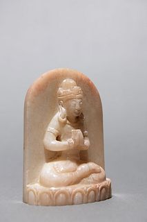 Yuan: A Carved Jade of the Buddha Figurine