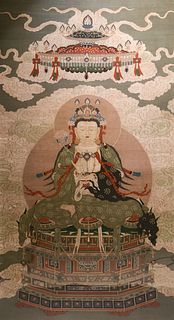 Qing Qianlong: A Kesi Bodhisattva Portrait