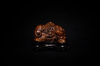 Qing Yongzheng: A Carved Boxwood Ornament