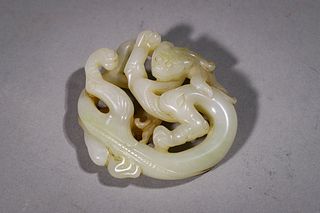 Ming: a Carved Jade Ornament