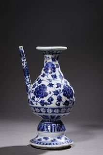 Ming Xuande: A Blue and White Porcelain Ewer