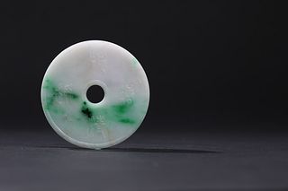 Qing Dynasty: A Jadeite Jade Bi