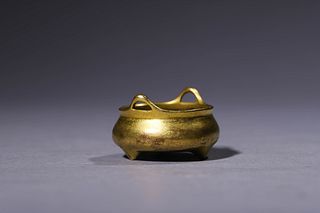 Qing Qianlong: A Gilt Bronze Incense Burner