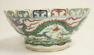 Chinese Ming Dynasty Doucai porcelain Dragon bowl