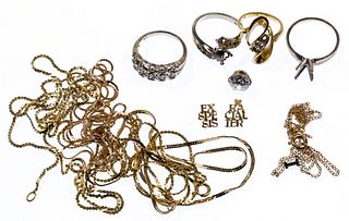 14k Gold Scrap Jewelry Assortment
