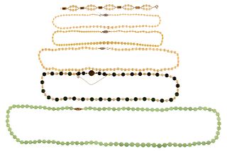 14k Gold, Jadeite Jade and Pearl Jewelry Assortment