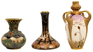 Turn Teplitz Amphora Pottery Vase Assortment