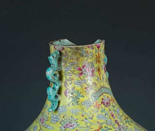 Qing Qianlong: A Fencai Porcelain Vase