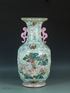 Qianlong of the Qing Dynasty: A Fencai Porcelain Vase