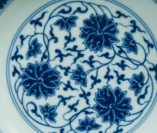 Qing Tongzhi: A Blue and White Porcelain Plate