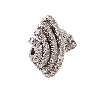 Salavetti cockail Ring in 18k gold with 4.08 Cts Diamonds