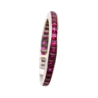 3.20cts Rubies & 14k Gold two Eternity Bands