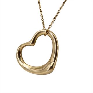 Tiffany & Co Elsa Peretti Open Heart 18k gold Necklace