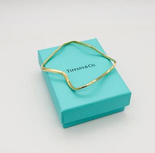 Tiffany & Co. Vintage Wavy Freeform 18k Gold Bangle