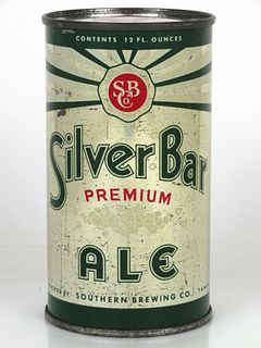 1952 Silver Bar Premium Ale 12oz Flat Top Can 133-25 Tampa, Florida