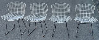 Four Harry Bertoia Dining Chairs
