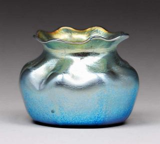 Small Tiffany Studios Favrile Glass Flared Vase c1920s
