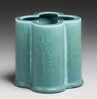 Rookwood #2752 Matte Green Four-Lobed Vase 1924
