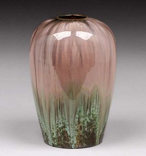 Early Prang Fulper Pottery Round-Top Vase c1910