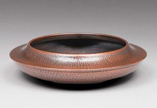 Roycroft Hammered Copper Centerpiece Fruit Bowl c1920s