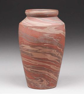 Niloak Pottery - Benton, Arkansas Mission Swirl 10.5"h Vase c1920s