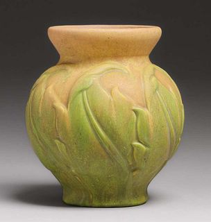Roseville Pottery Early Velmoss Vase c1916