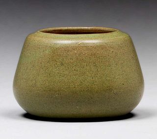 Marblehead Pottery Olive Green Vase c1910s