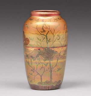 Weller Lasa Iridescent Vase c1920s