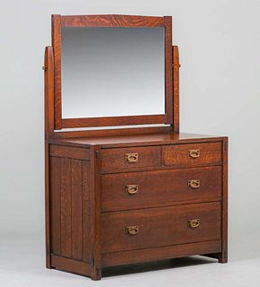 EarlyÂ Gustav StickleyÂ Four-Drawer Dresser c1903