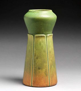 Unusual Rookwood Pottery #1659 Matte Green Pedestal Vase 1911