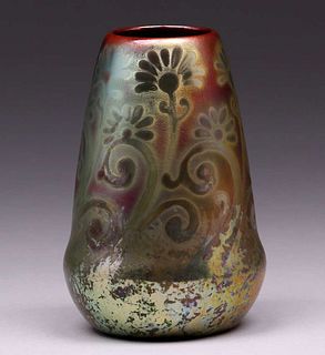 Weller Sicard Iridescent Vase c1905