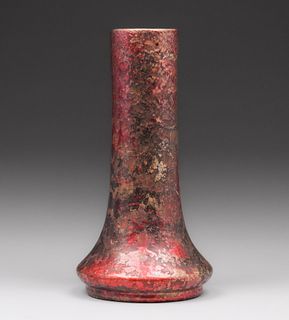 Weller Bronzeware Iridescent Curdled Vase c1910s