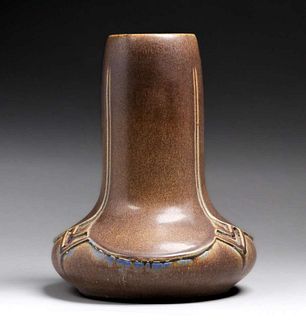 Frederick Walrath Hand-Carved Rochester Mechanic's Institute Vase c1908