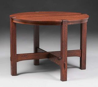 Stickley Brothers 40"d Lamp Table c1910