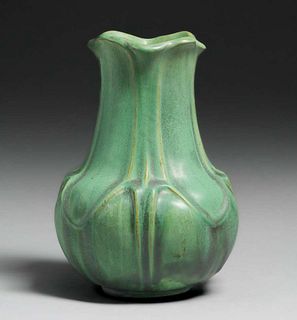 Teco Pottery Art Nouveau Matte Green Vase c1910
