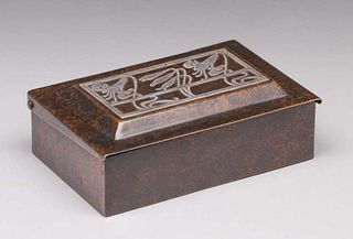 Heintz Sterling on Bronze #4099 Overlay Box c1915