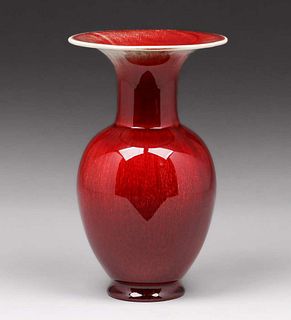 Gladding McBean Flared Oxblood Vase c1930s