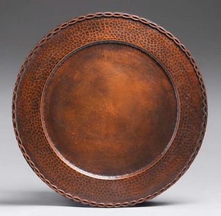 Charles Ferrario - Mill Valley, CA Hammered Copper Tray c1930s