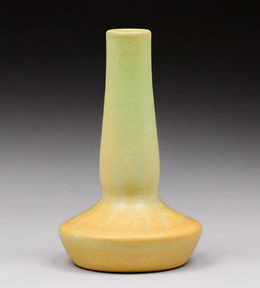 Early Van Briggle #640 Matte Yellow Vase 1902