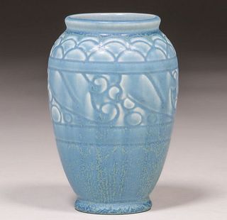 Rookwood #2853 Matte Blue Vase 1927