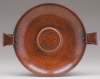 Roycroft Hammered Copper Two-Handled Bowl c1920s